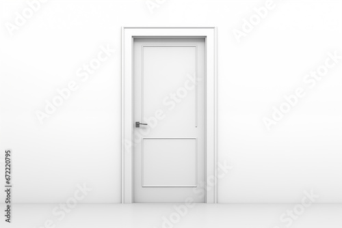 White door and white room