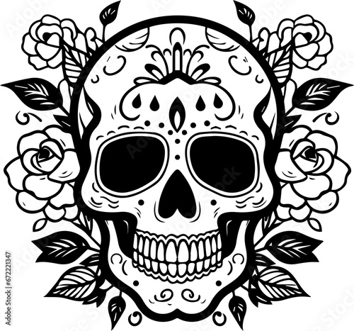 rose sugar skull
