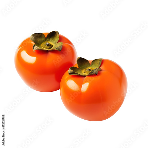 persimmon fruit isolated on transparent background Remove png, Clipping Path