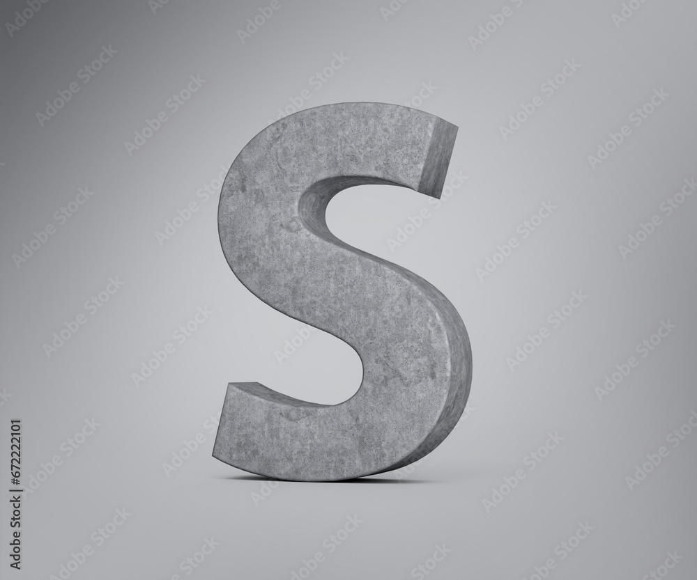 3d Concrete Capital Letter S Alphabet S Made Of Grey Concrete Stone Grey Background 3d Illustration 3d Concrete Capital Letter S Alphabet S Made Of Grey Concrete Stone Grey Background 3d Illustration