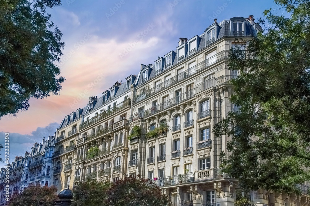 Paris, typical facade in Montmartre