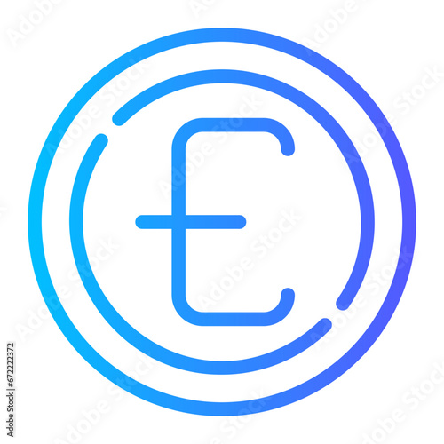 euro gradient icon