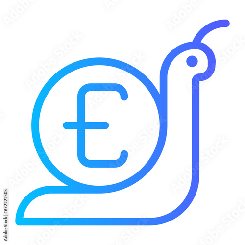 slowly gradient icon