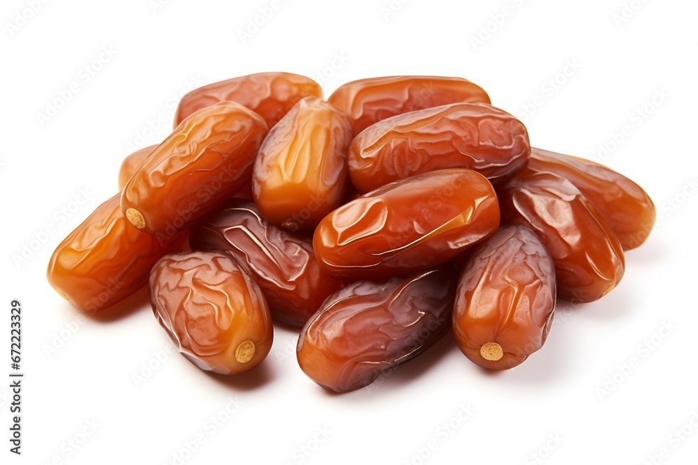Generative AI : Dates isolated on white background Generative AI : Dates isolated on white background