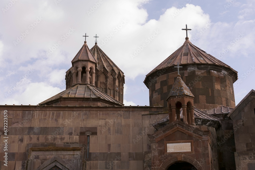 Old, ornately carved church in Armenia