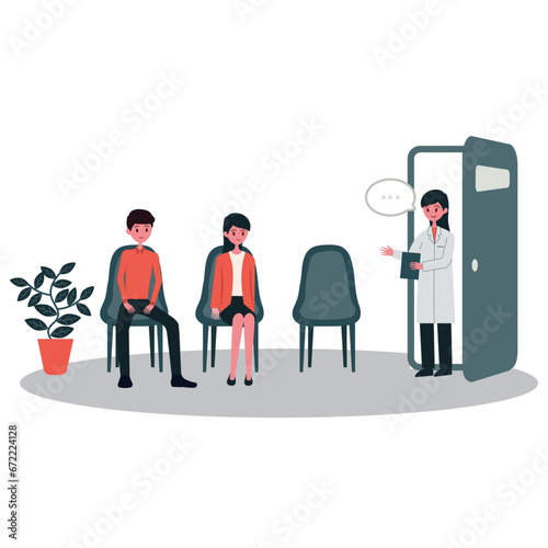 doctor with patient in hospital 
