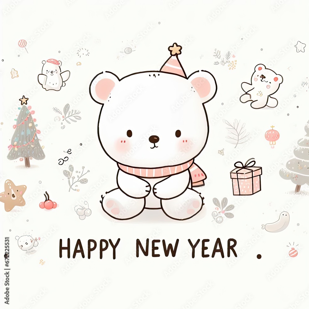white background, christmas, bear cute, conteining words white background, christmas, bear cute, conteining words
