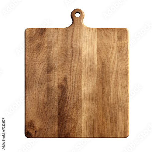 Rectangular Wooden Cutting Isolated on Transparent Background PNG