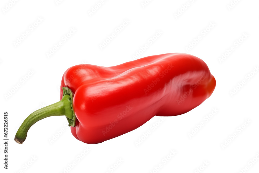 fresh red pepper macro isolated white background fresh red pepper macro isolated white background