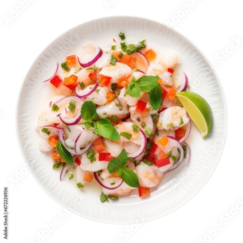 Ceviche isolated on transparent background