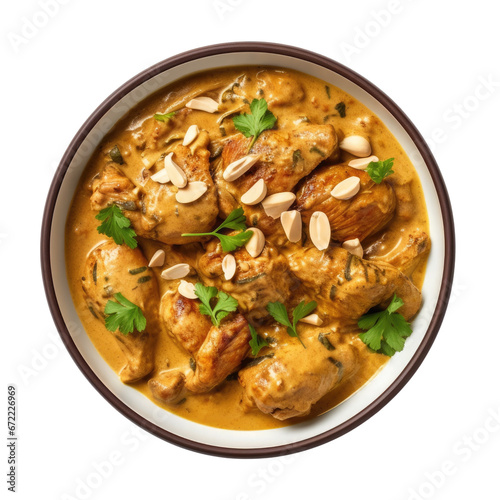 Chicken Korma isolated on transparent background