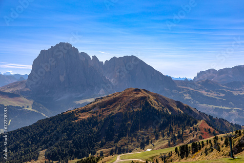 Blick von der Seceda auf Langkofel und Plattkofel, Gröden, Südtirol © nemo1963