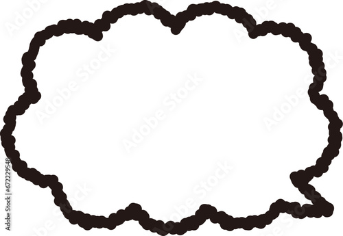 シンプルなふきだし　手書き風