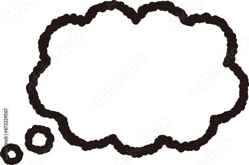 シンプルなふきだし　手書き風