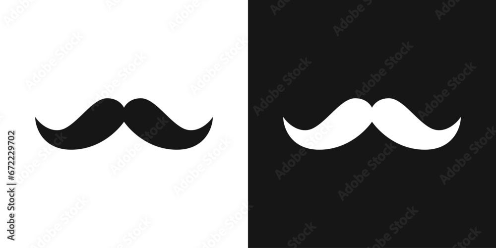 Masculine mustache vector icon. Mustache shape, gentleman sign Masculine mustache vector icon. Mustache shape, gentleman sign