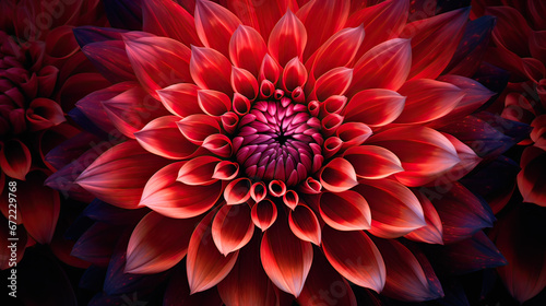 Dahlias growing into vibrant, artistic splashes on a canvas of nature  Ai Generative © SK
