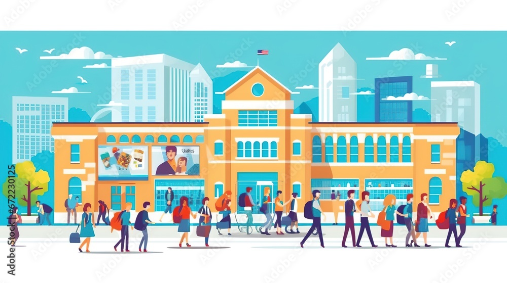 International Student Day cartoon illustration.AI generated. International Student Day cartoon illustration.AI generated.