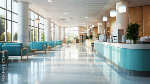 Blurry Atmosphere: Reception Clinic and Hospital Hallway photo