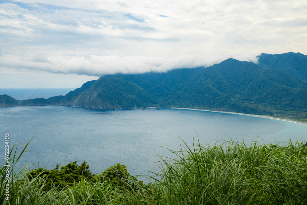 Sea and mountain in Hualien of Taiwan
