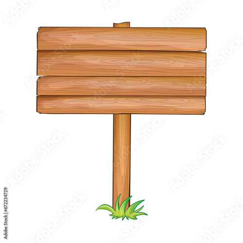 wooden sign isolated on white