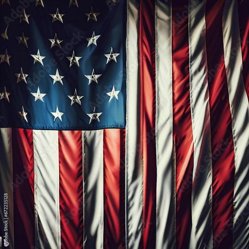 AI generated illustration of the American flag