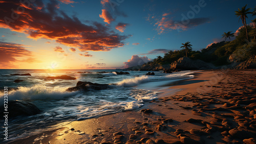 sunset on the beach © Aghavni