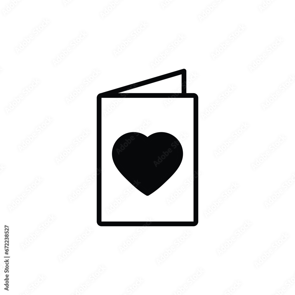 love greeting card icon vector love greeting card icon vector