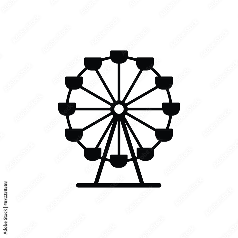 Ferris icon vector attraction icon Ferris icon vector attraction icon