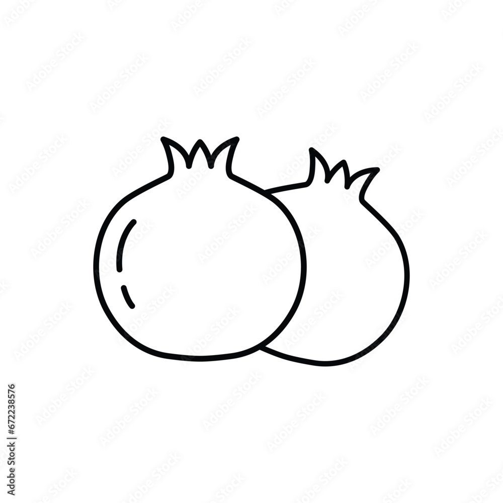 pomegranate icon vector fruit icon pomegranate icon vector fruit icon