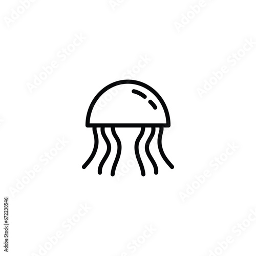 jellyfish icon vector jelly fish sign