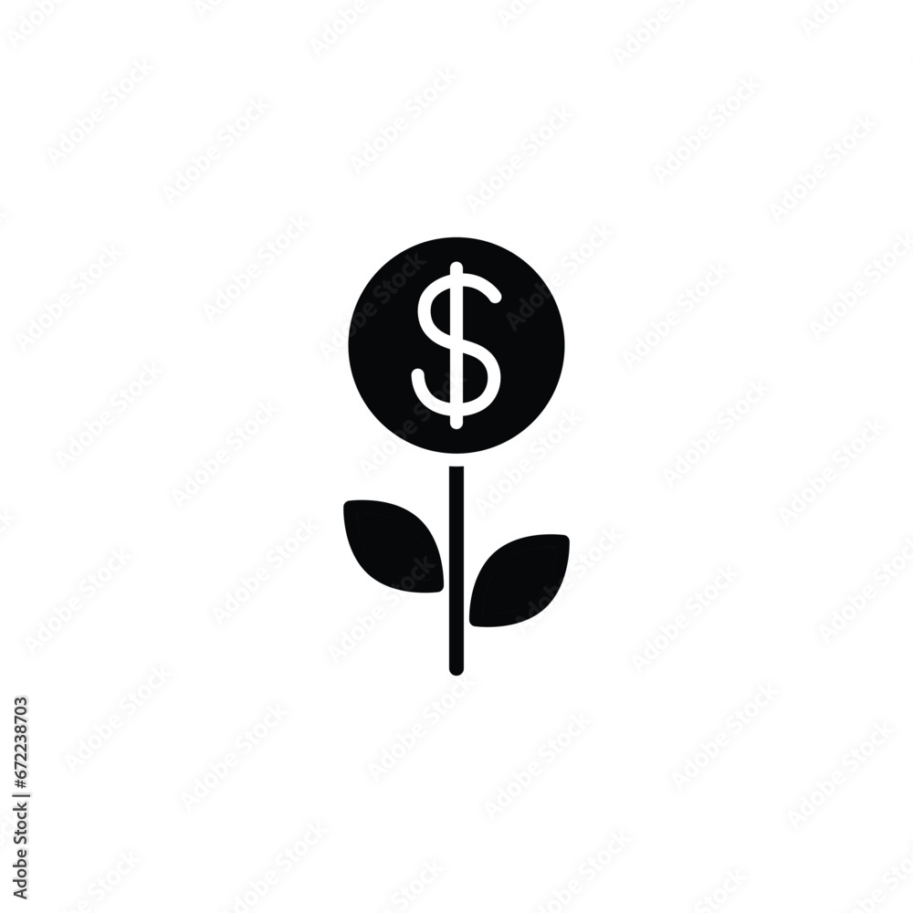 money tree plant icon. dollar plant icon money tree plant icon. dollar plant icon