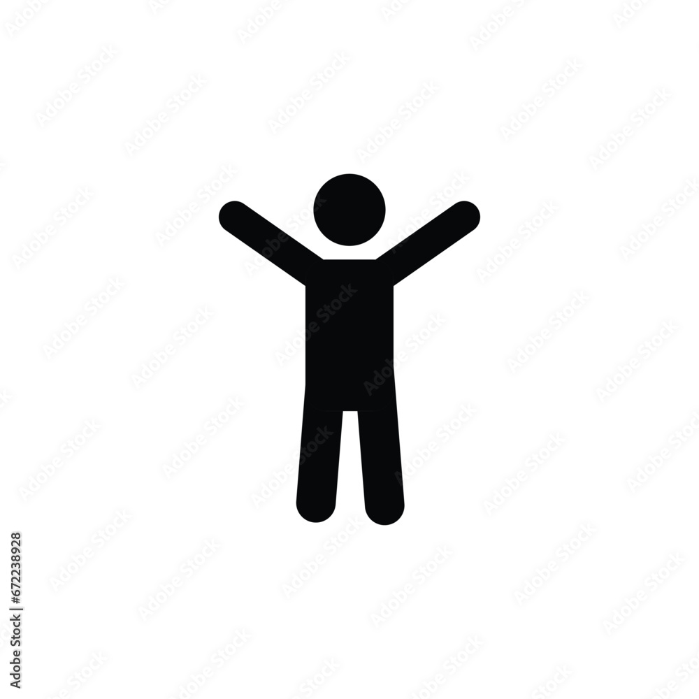 people hands up vector icon man with raised arms hands people hands up vector icon man with raised arms hands