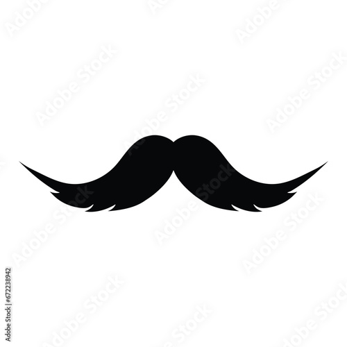  mustache icon  vector barber sign 