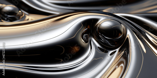 silver metal liquid texture background. Generative Ai. © AtoZ Studio
