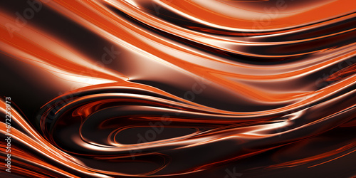 wavy red metal liquid texture background. Generative Ai.