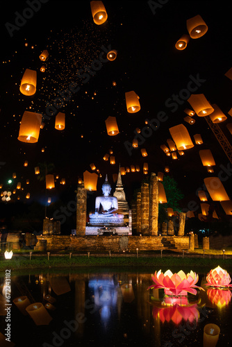 Loi Krathong Day, Sukhothai Historical Park, Thailand