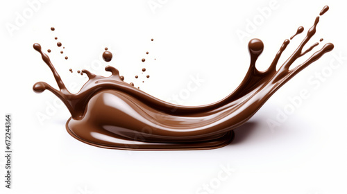 A splash of chocolate isolated on a white background