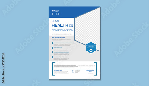 Clean and Modern Medical Flyer Template. Vector.