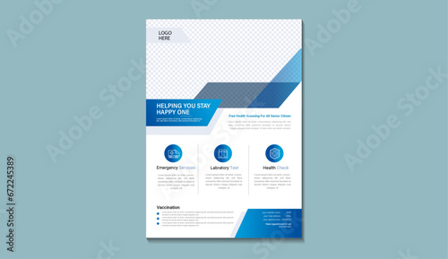 Clean and Modern Medical Flyer Template. Vector.