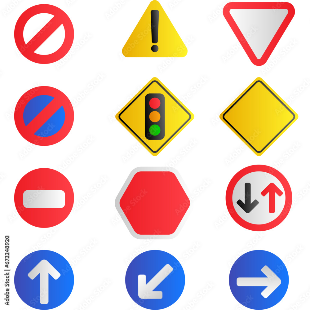 Traffic sign icons Traffic sign icons