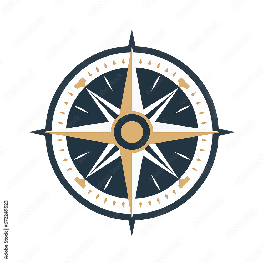 Flat minimal design clipart of Compass Flat minimal design clipart of Compass