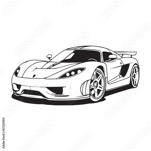 Sport car image vector isolated on white © Hera