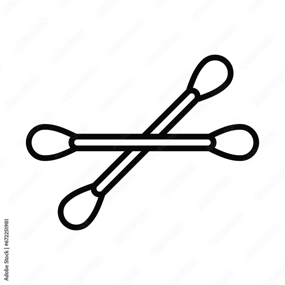 Ear cleaner stick icon vector on trendy design Ear cleaner stick icon vector on trendy design