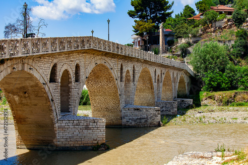 Ancient bridge crossing the Osmum River, Berat, Albania