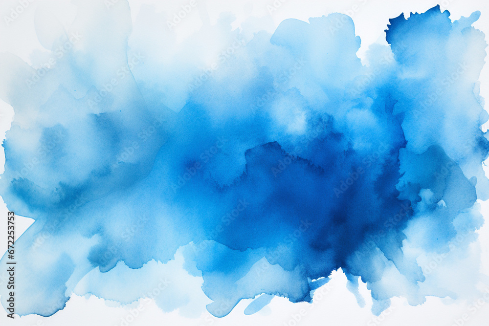Abstract Blue Watercolor Clouds

