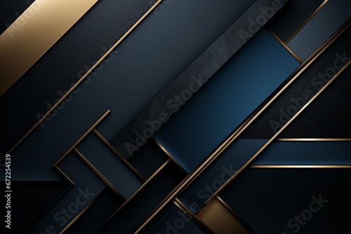Black, Blue, and Gold Luxury Background