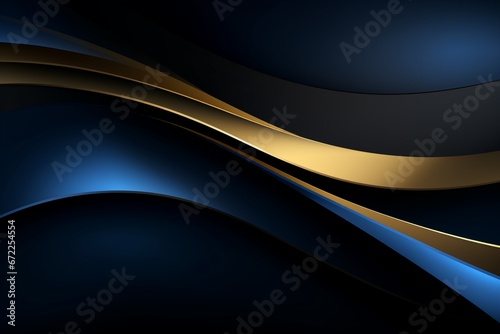 Black  Blue  and Gold Luxury Background