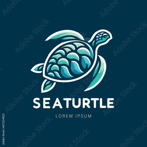 vector logo of a turtle