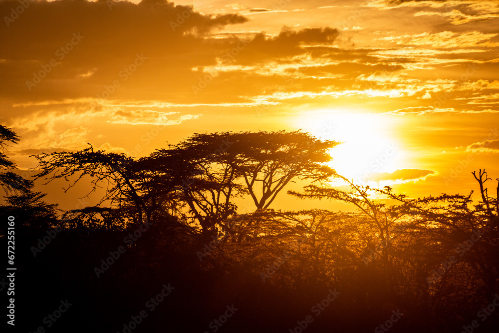 Sunset in Masai lands, Kenya