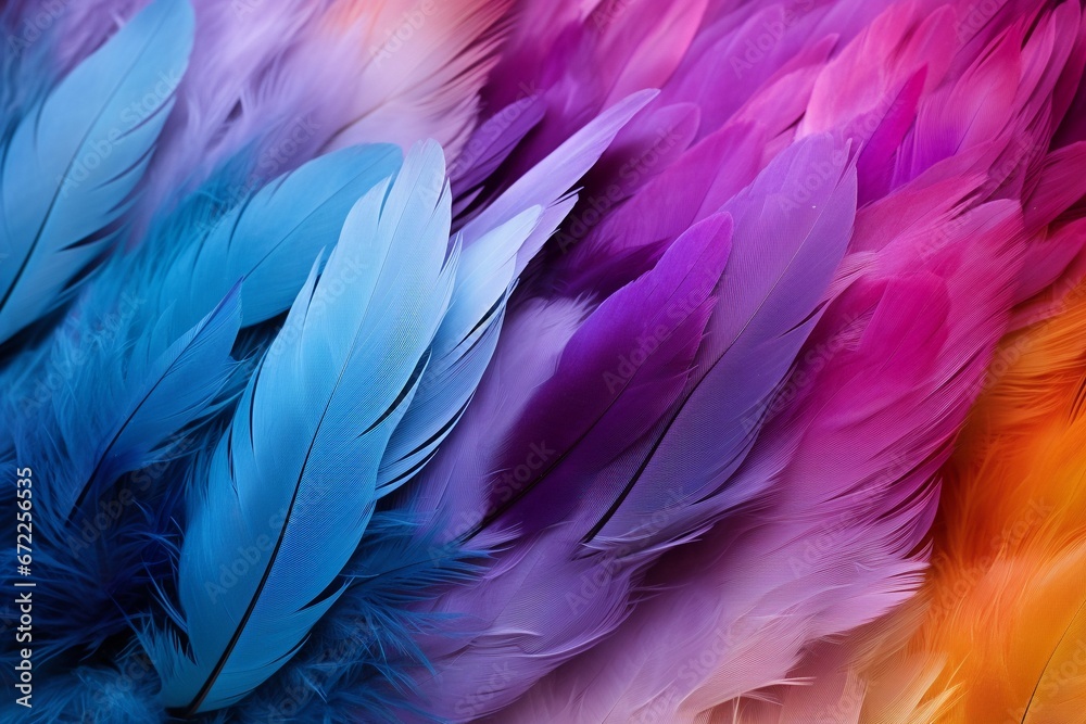 Vibrant Feathers Texture Backgroun Vibrant Feathers Texture Backgroun